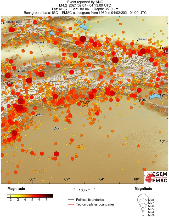 regional magnitude historical seismicity