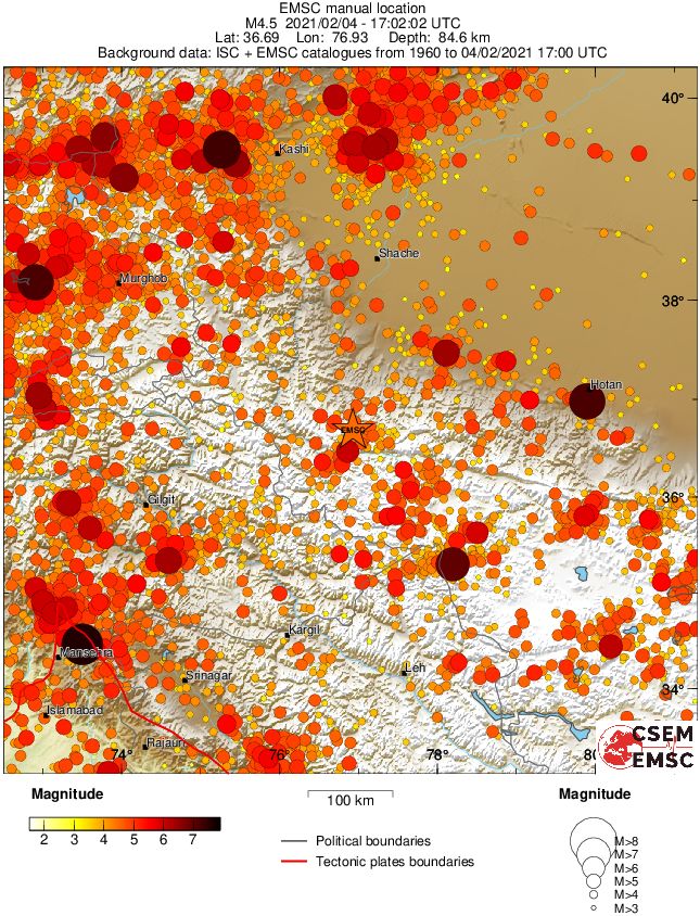 regional magnitude historical seismicity