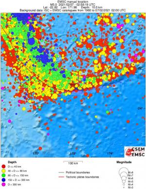 regional historical seismicity