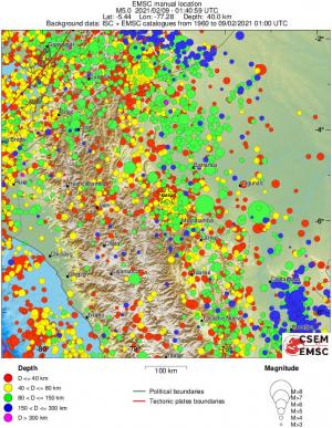 regional historical seismicity