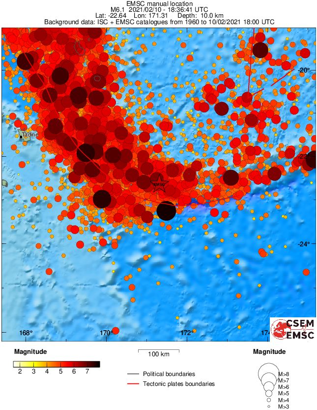 regional magnitude historical seismicity