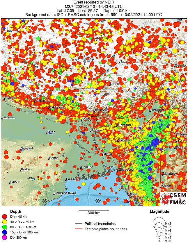 wide historical seismicity