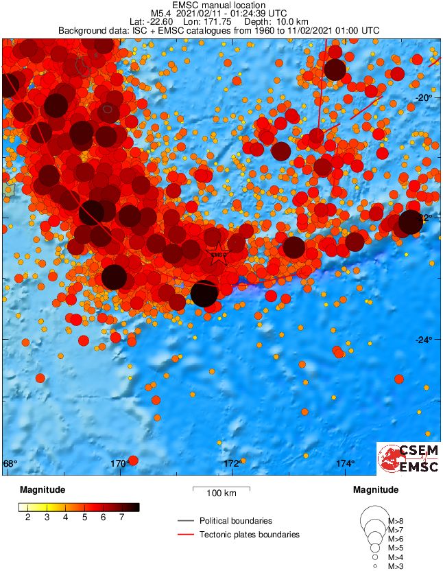 regional magnitude historical seismicity