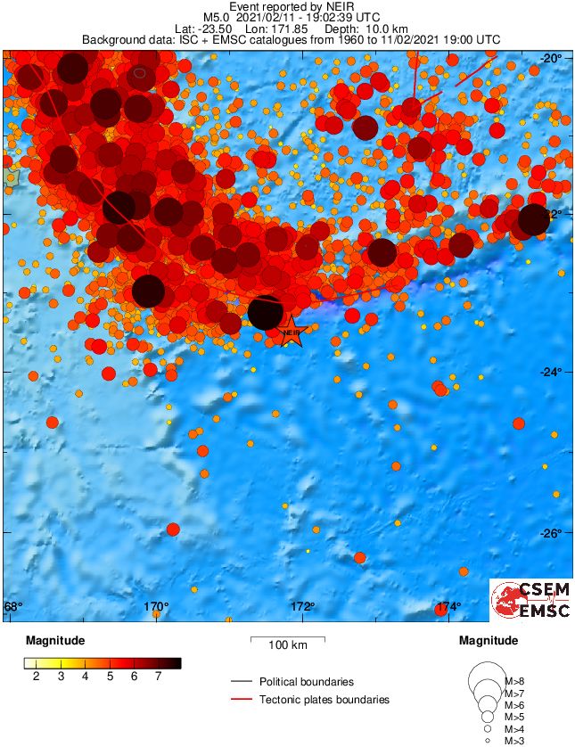 regional magnitude historical seismicity