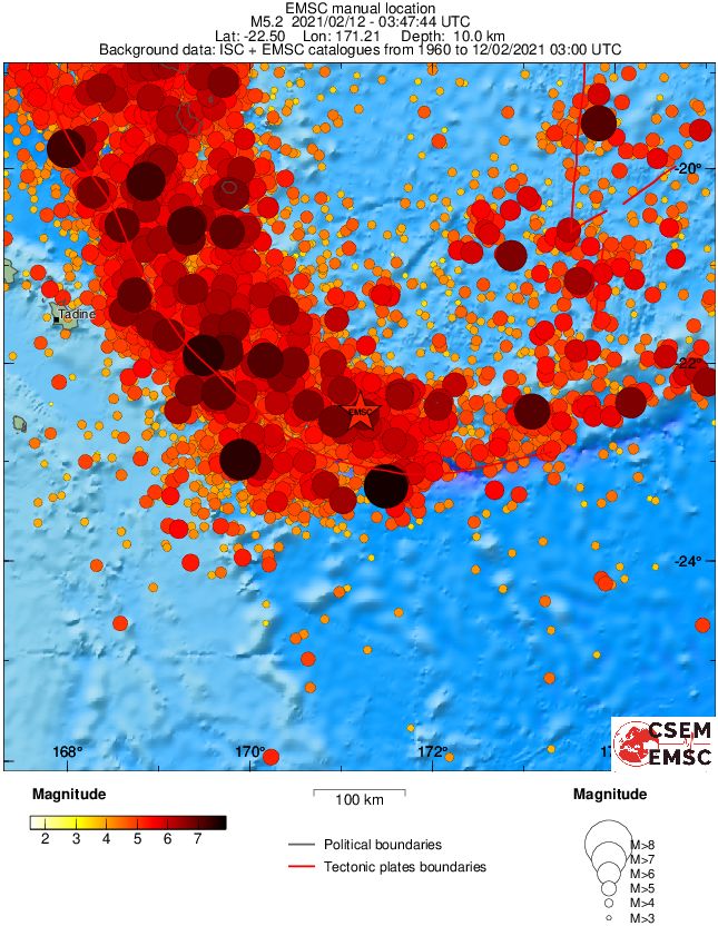 regional magnitude historical seismicity