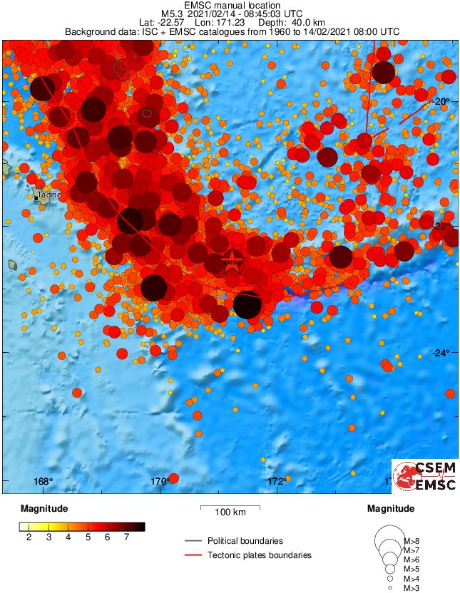 regional magnitude historical seismicity
