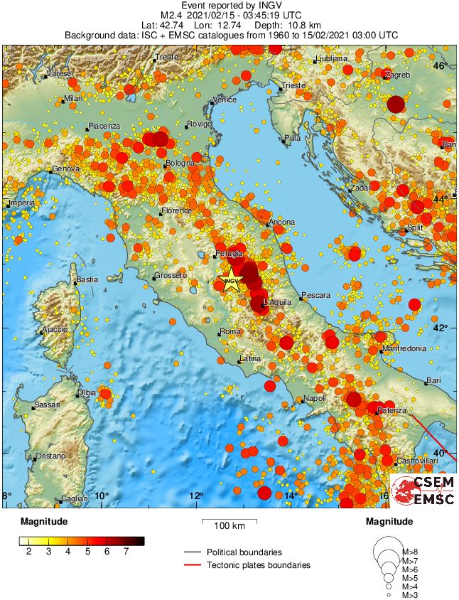 regional magnitude historical seismicity