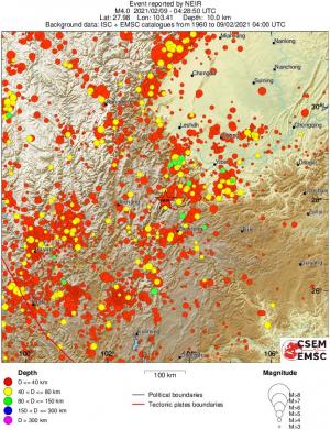 regional historical seismicity