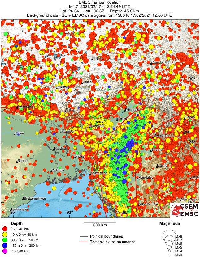 wide historical seismicity