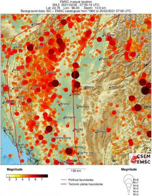 regional magnitude historical seismicity