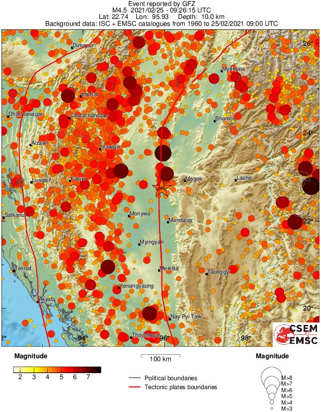regional magnitude historical seismicity