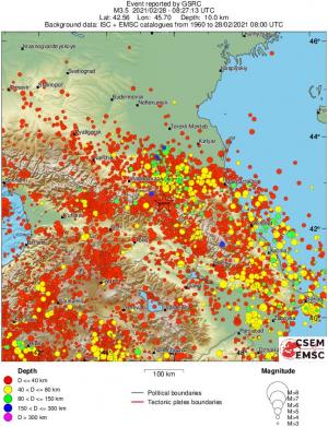 regional historical seismicity
