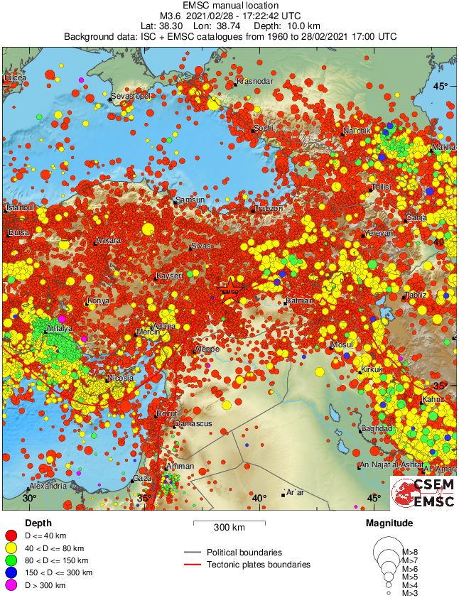 wide historical seismicity