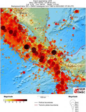 regional magnitude historical seismicity