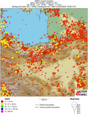 regional historical seismicity