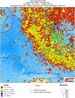 regional historical seismicity