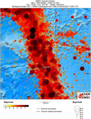 regional magnitude historical seismicity