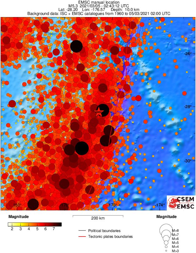 regional magnitude historical seismicity