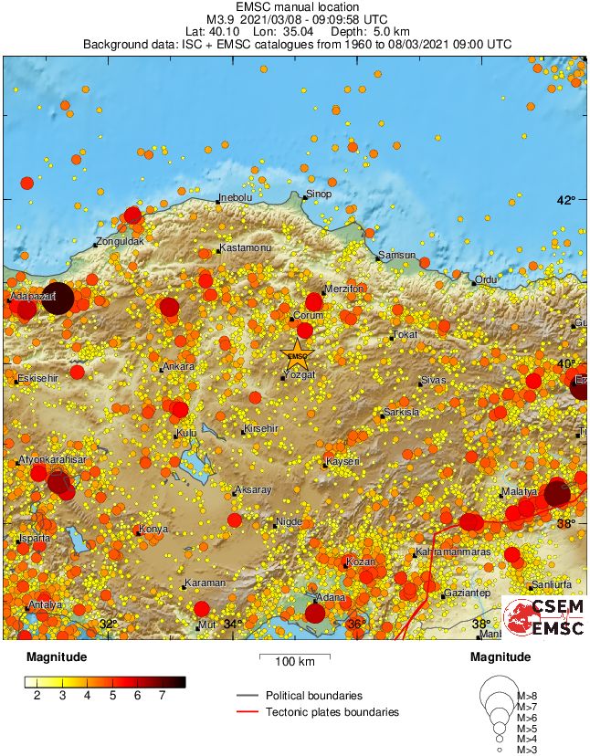 regional magnitude historical seismicity