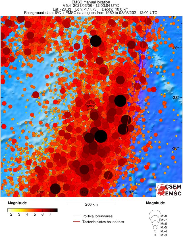 regional magnitude historical seismicity