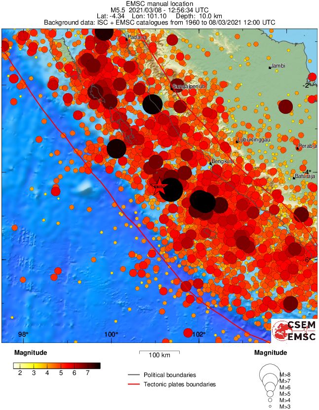 regional magnitude historical seismicity