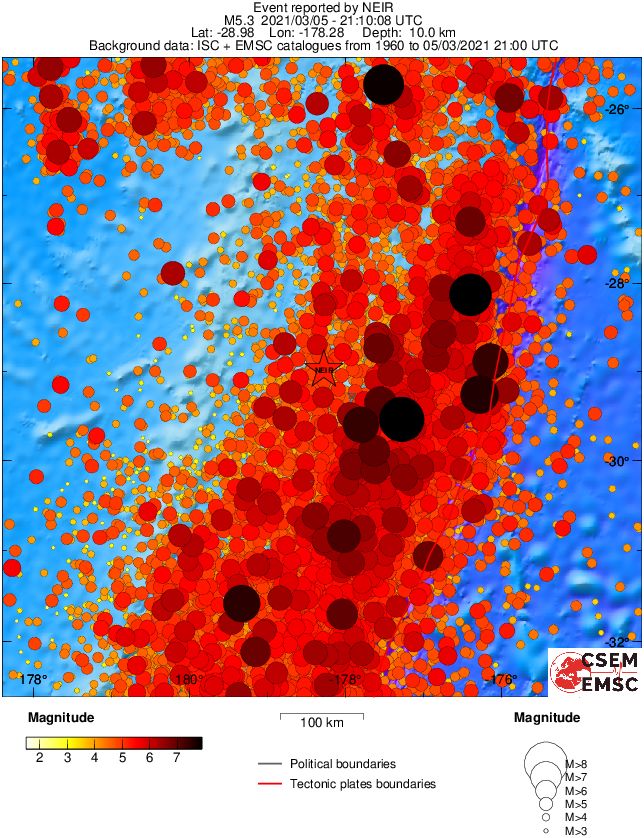 regional magnitude historical seismicity