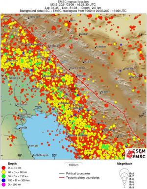 regional historical seismicity