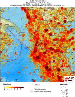 regional magnitude historical seismicity