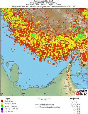 regional historical seismicity