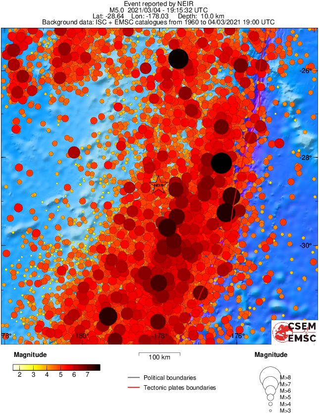 regional magnitude historical seismicity