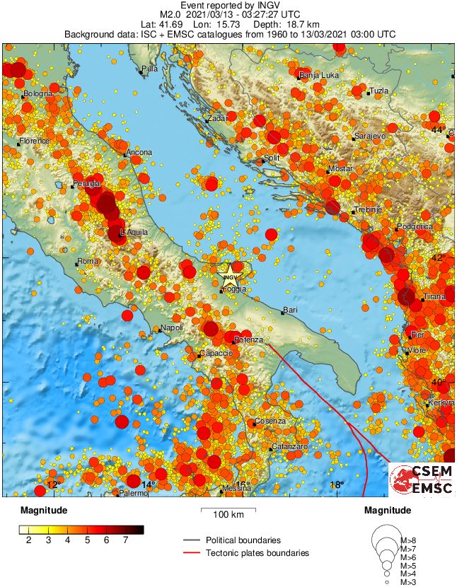 regional magnitude historical seismicity