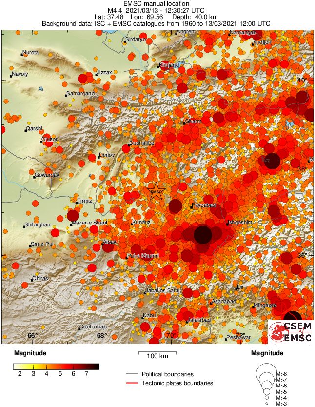 regional magnitude historical seismicity