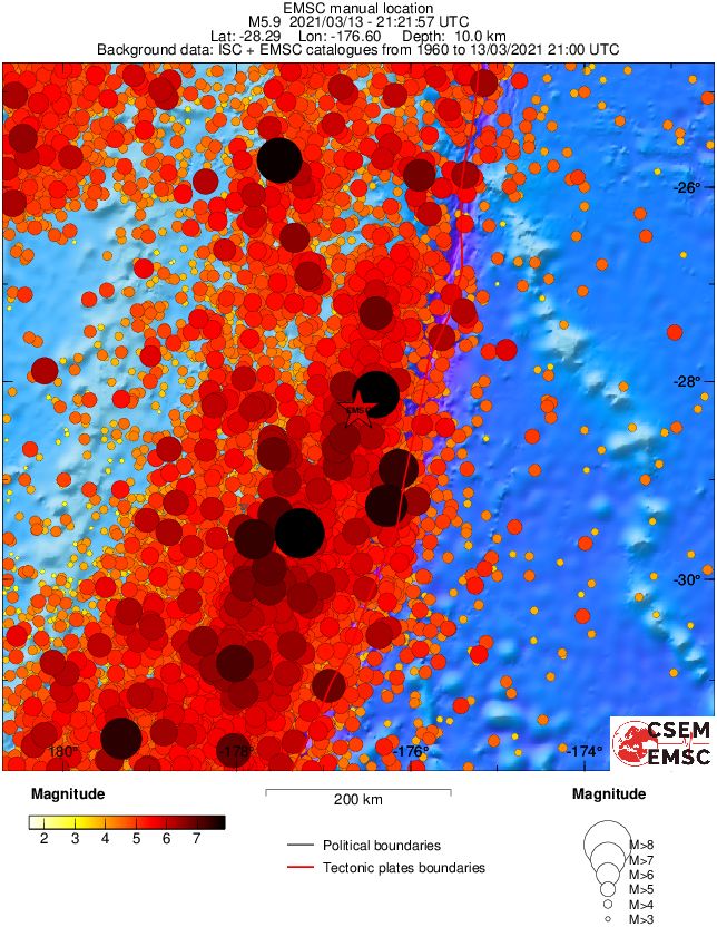 regional magnitude historical seismicity