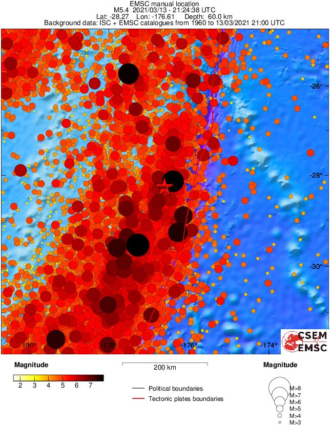 regional magnitude historical seismicity