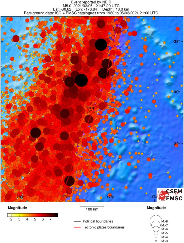 regional magnitude historical seismicity