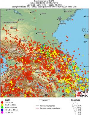 regional historical seismicity