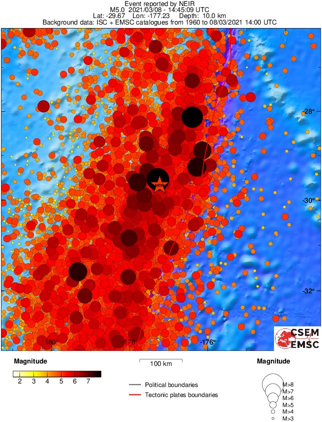 regional magnitude historical seismicity