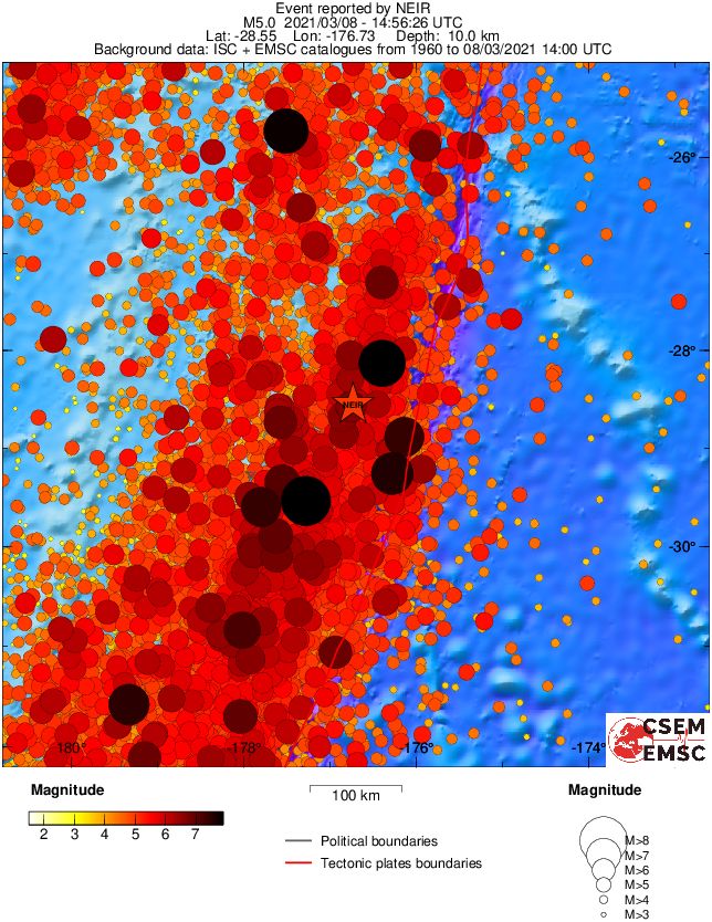 regional magnitude historical seismicity