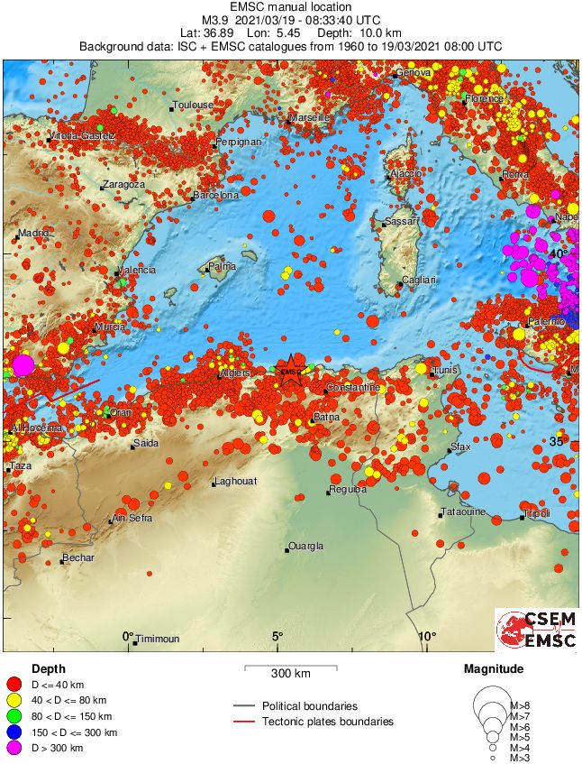 wide historical seismicity