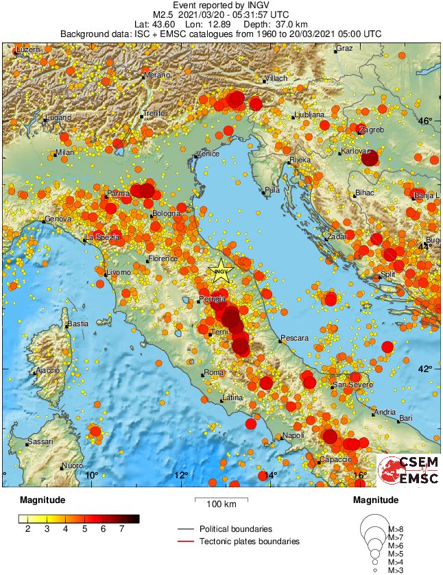 regional magnitude historical seismicity