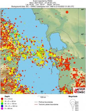 regional historical seismicity