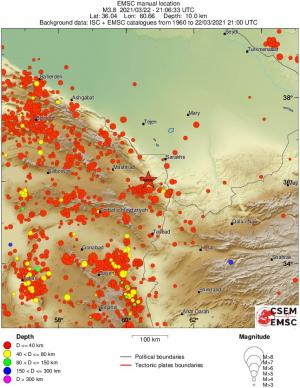 regional historical seismicity