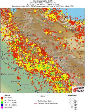 regional historical seismicity