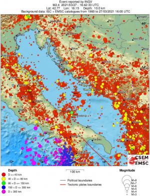 regional historical seismicity