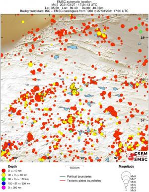 regional historical seismicity