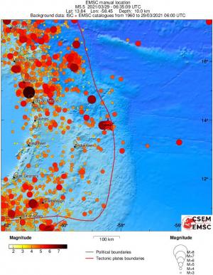 regional magnitude historical seismicity
