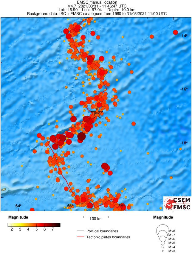 regional magnitude historical seismicity