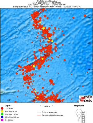 regional historical seismicity