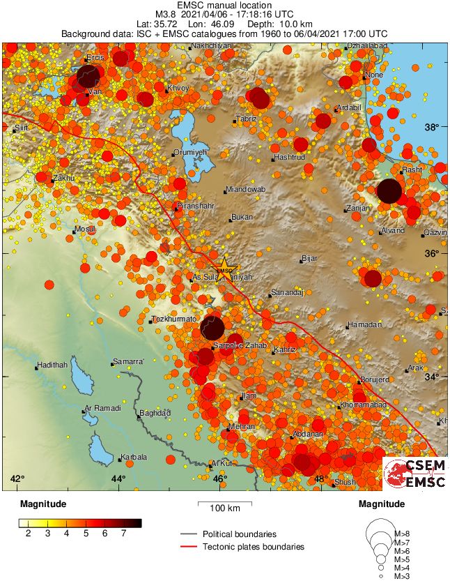 regional magnitude historical seismicity