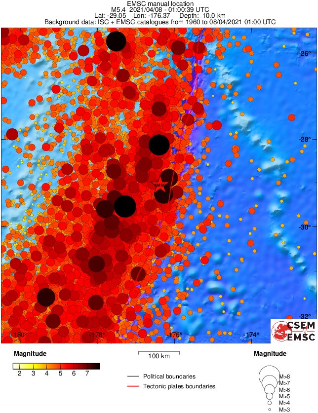 regional magnitude historical seismicity